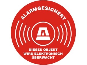 Aufkleber Alarm